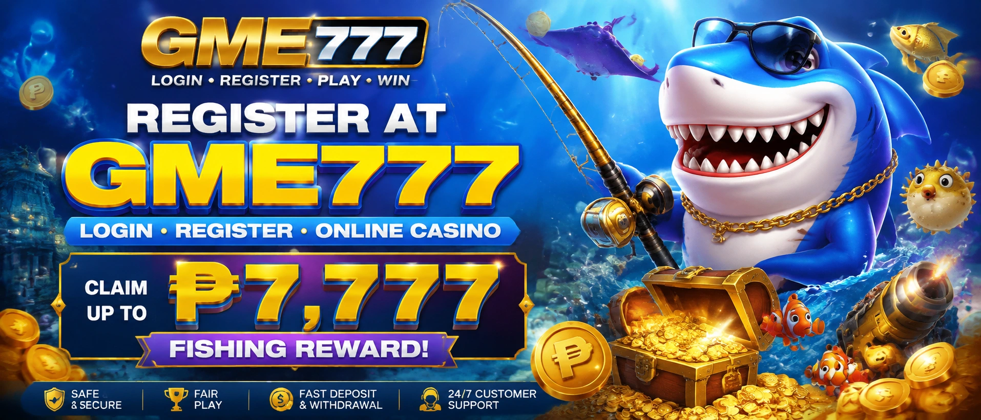 Fishing Games lobby view on gme777.online